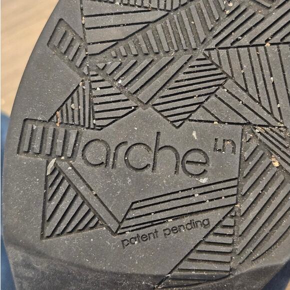 Arche x Achette Blue Night Nubuck Leather Knee High Heeled Boot sz 36 US 5 Basic - Picture 3 of 9